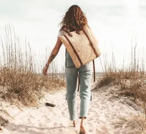 Woven Palm Leaf Backpack